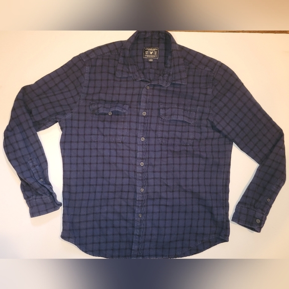 American Eagle Mens Plaid 90s Grunge Alternative Flannel Long Sleeve - Picture 1 of 9